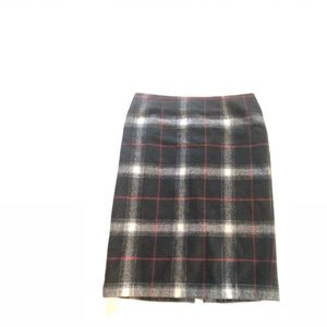 Dalia Collection plaid pencil skirt